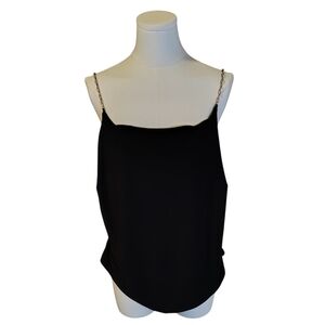 Starfish Black Triangle Party Camisole With Gold Chain Straps Size Medium